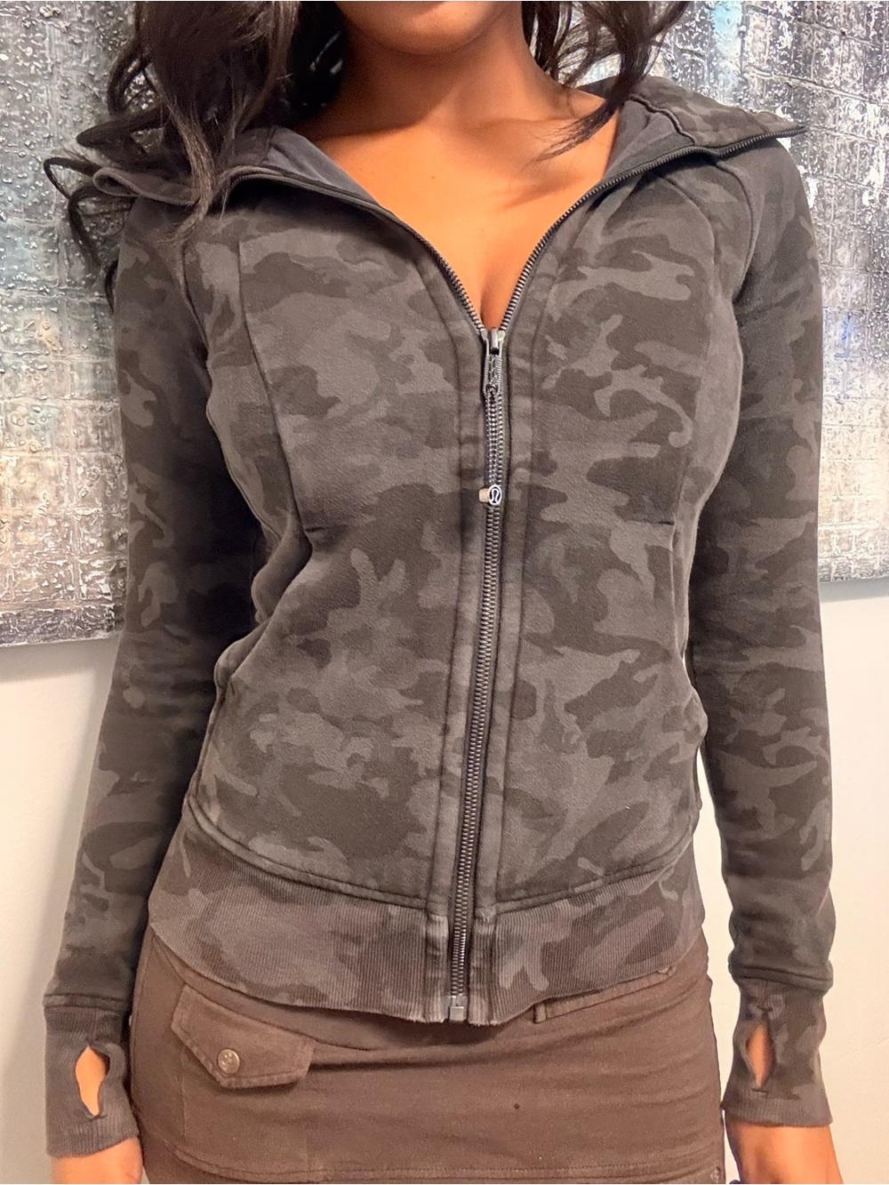 2000s Lululemon scuba zip up hoodie